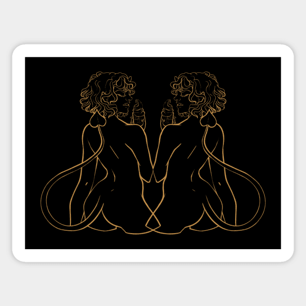 Silhouette II (Yellow) Sticker by NatKlekot